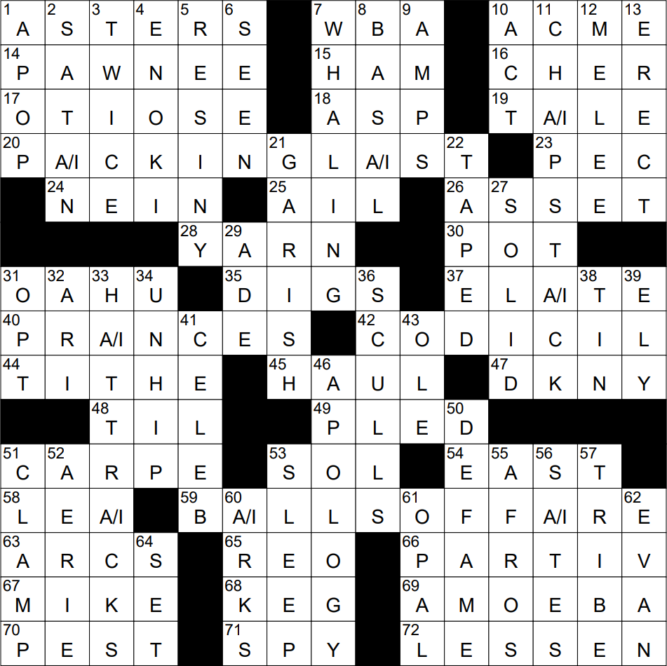 NYT Crossword Answers for Oct. 3, 2023 - The New York Times