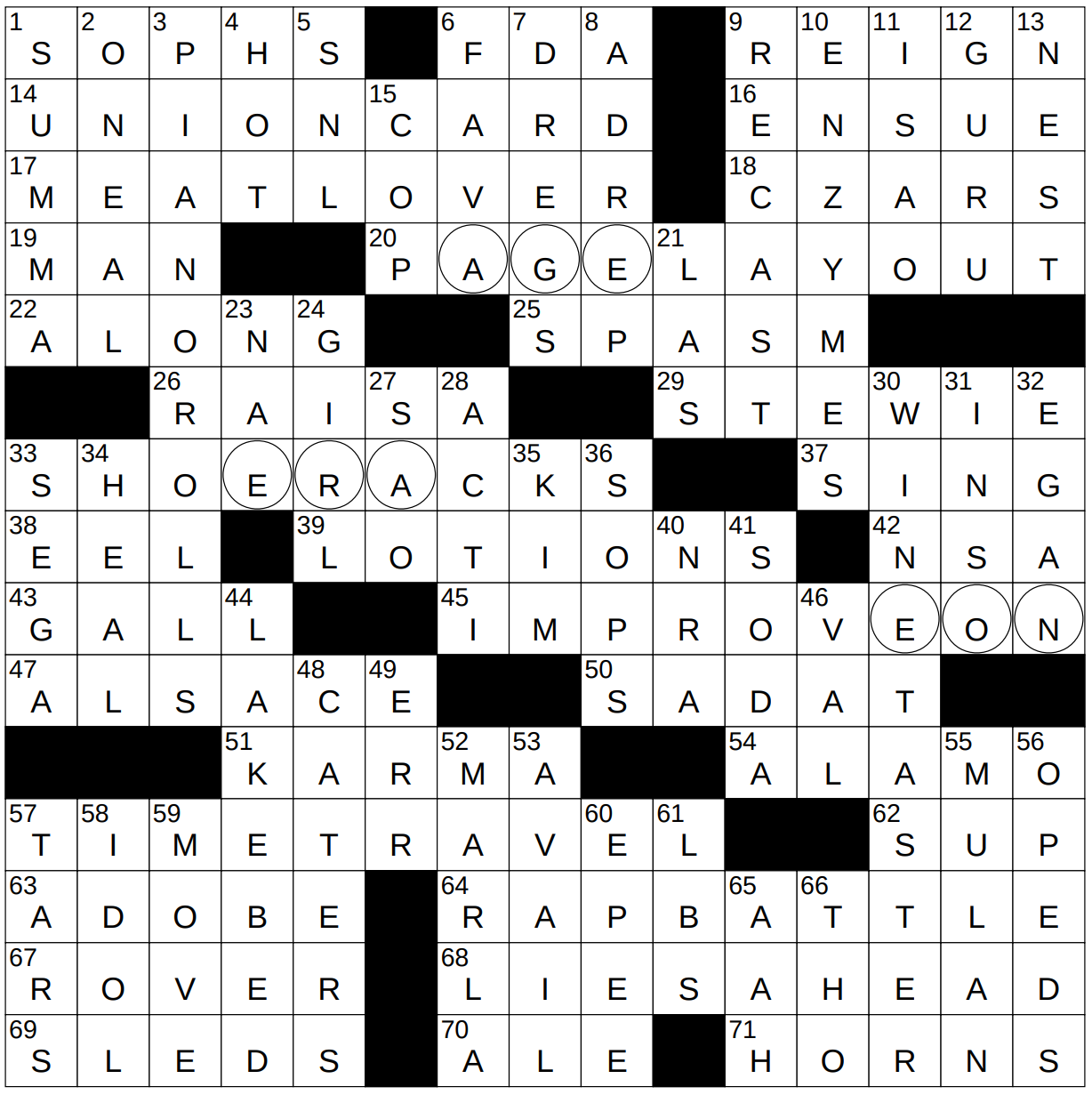 1129-23 NY Times Crossword 29 Nov 23, Wednesday 