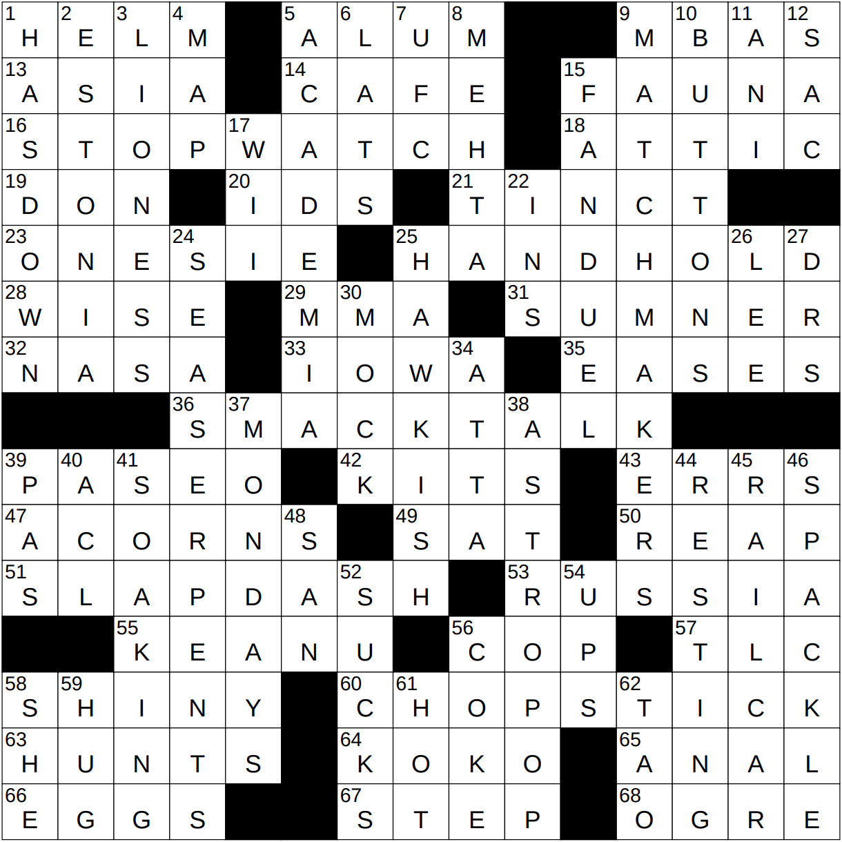 0619-24 NY Times Crossword 19 Jun 24, Wednesday - NYXCrossword.com